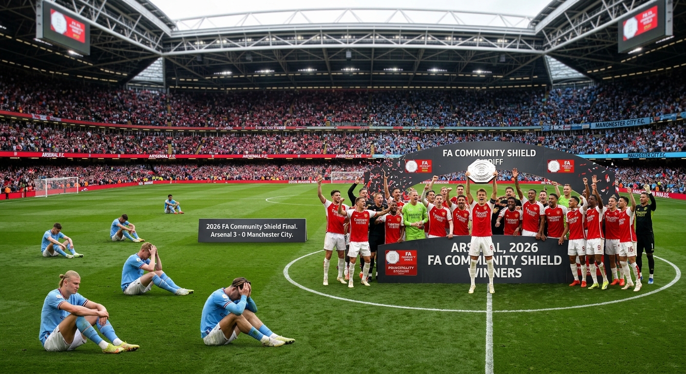 2026 Community Shield Results: Arsenal v Manchester City.
