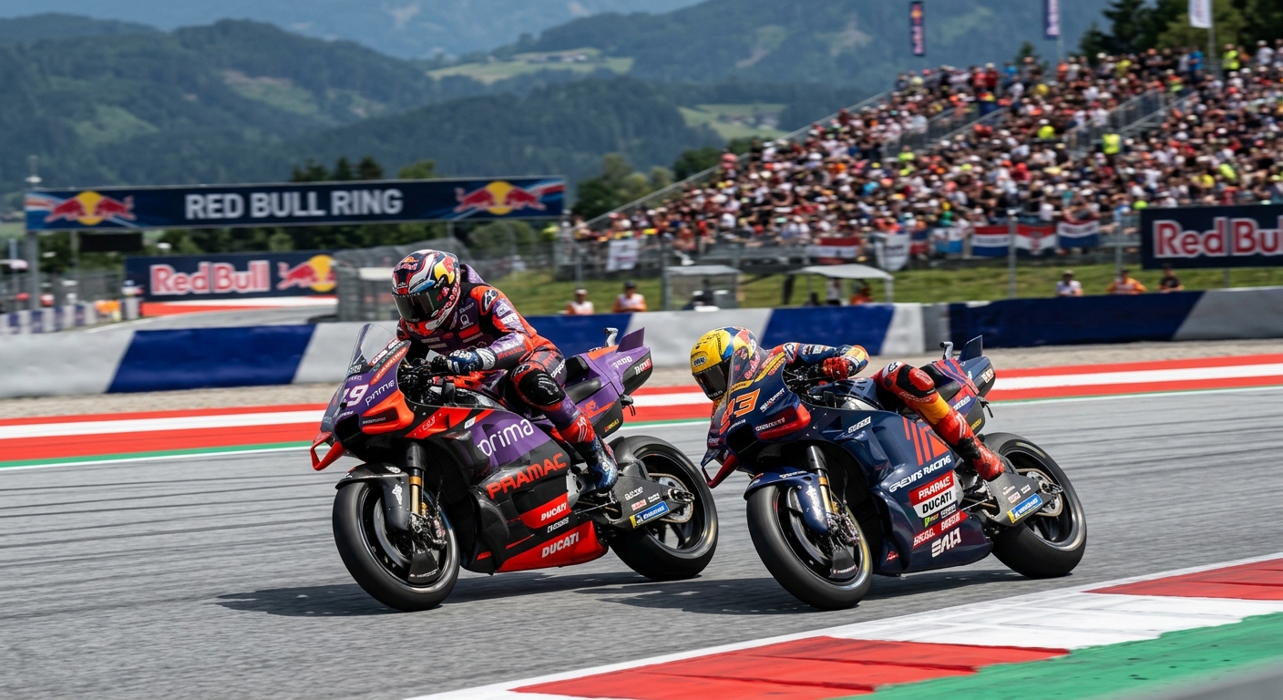 The standings for the 2026 Austrian MotoGP